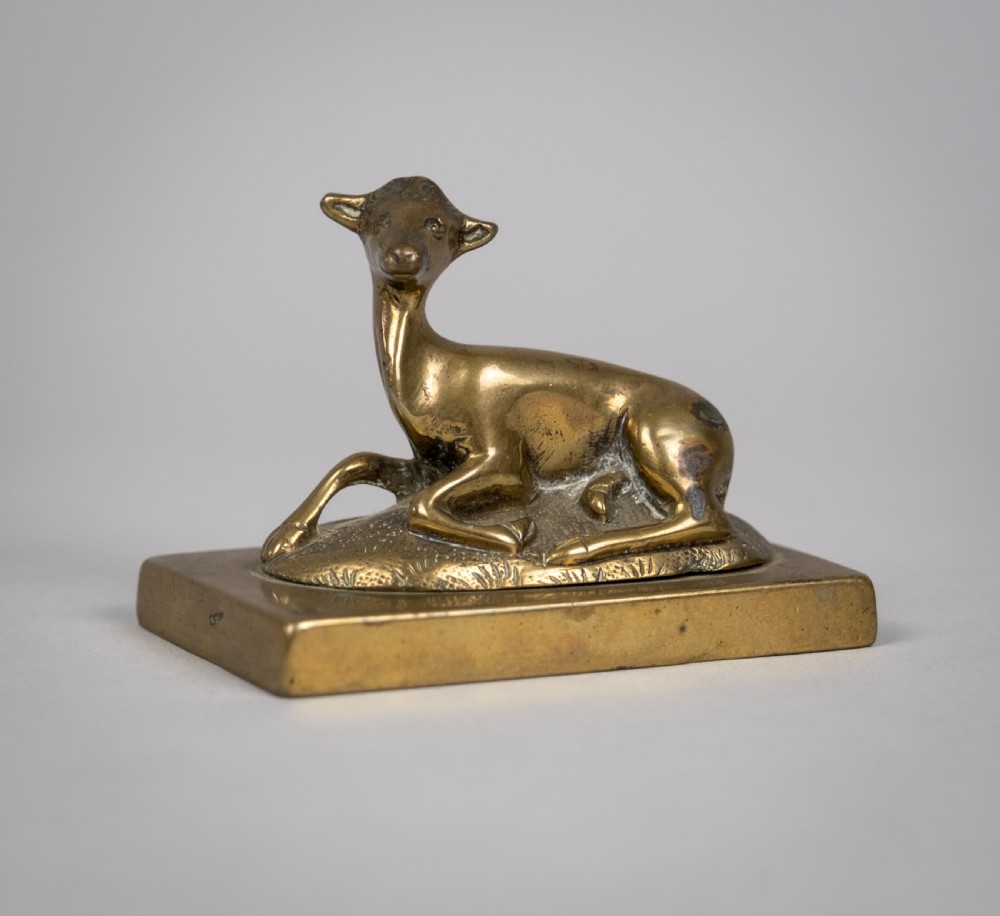 19th Century Regency Bronze Deer Desk Weight View II
