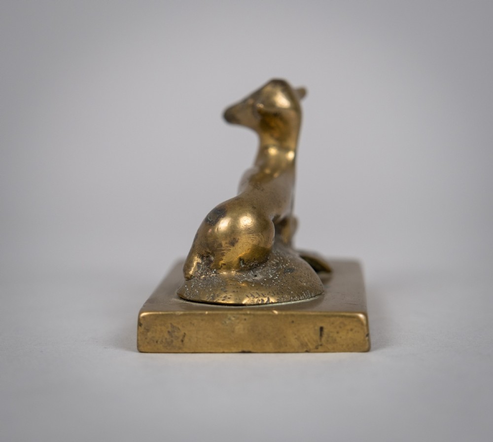 19th Century Regency Bronze Deer Desk Weight View VI