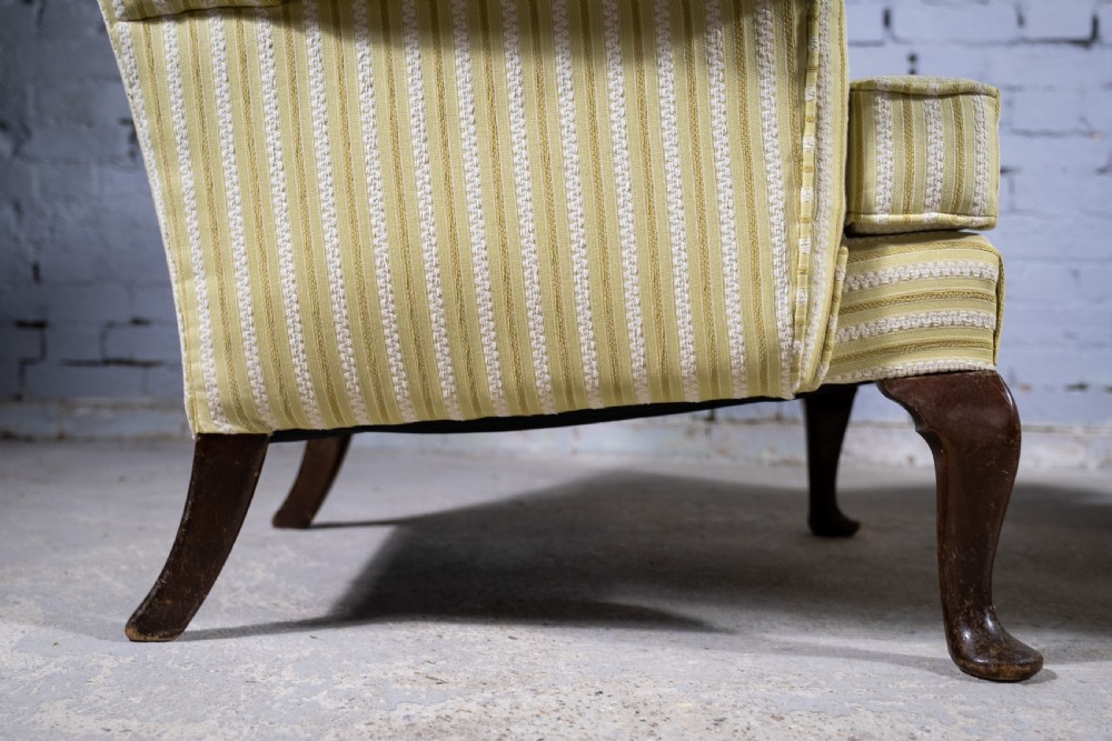Near Pair Of Early 20th Century Wingback Armchairs. View VII