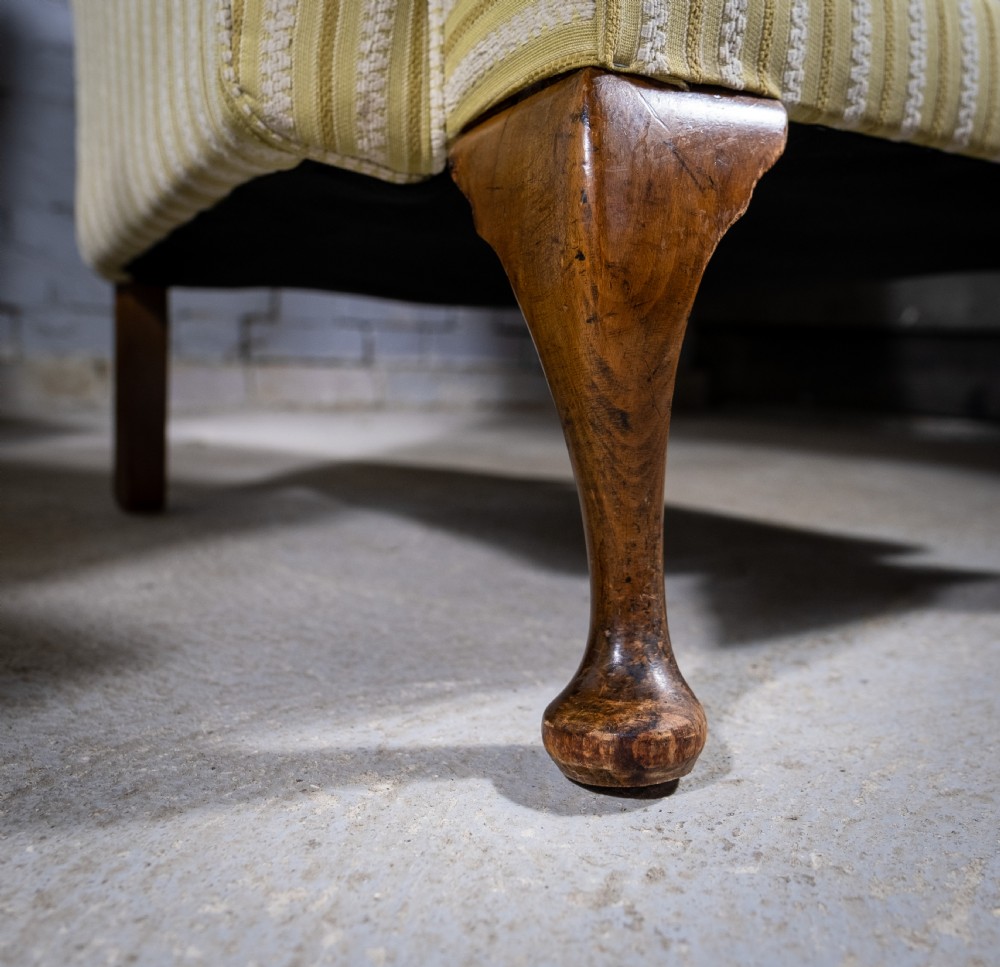 Near Pair Of Early 20th Century Wingback Armchairs. View XII