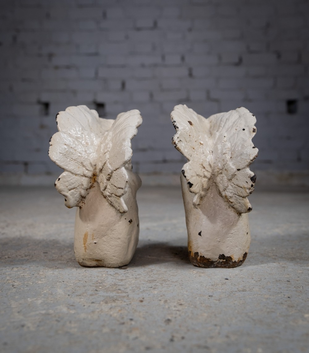 Pair Of 19th Century Victorian Cast Iron Cherubs View VIII