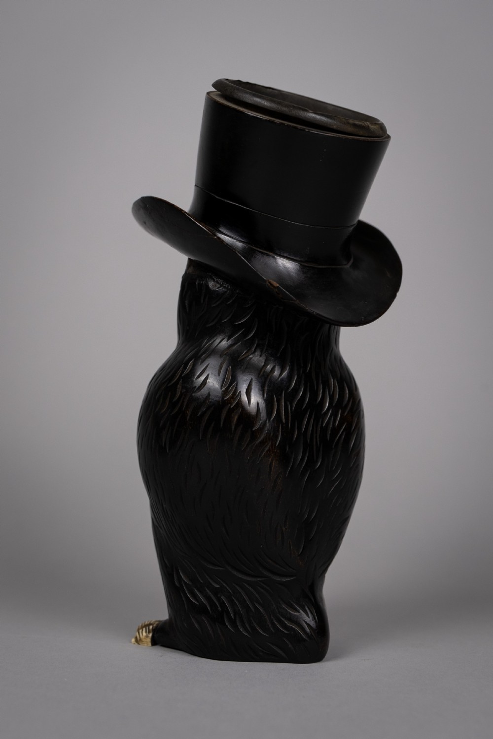 Early 20th Century Novelty Carved Owl Spill Holder View III