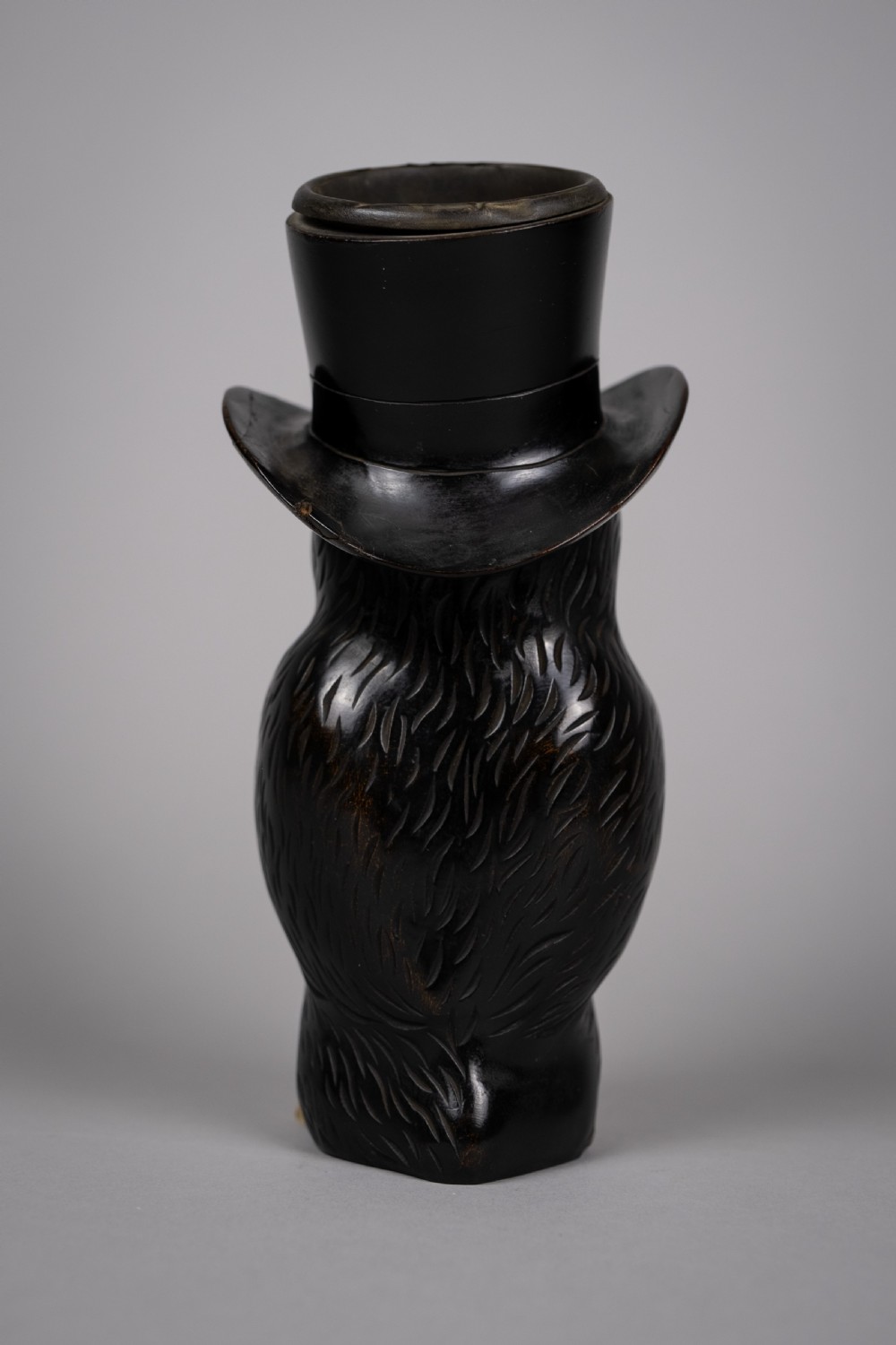 Early 20th Century Novelty Carved Owl Spill Holder View VII