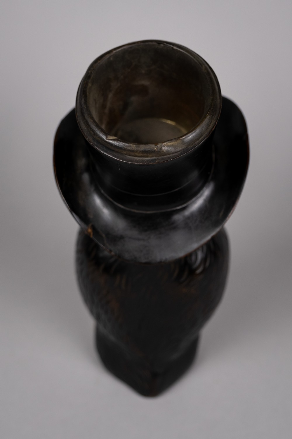 Early 20th Century Novelty Carved Owl Spill Holder View VIII