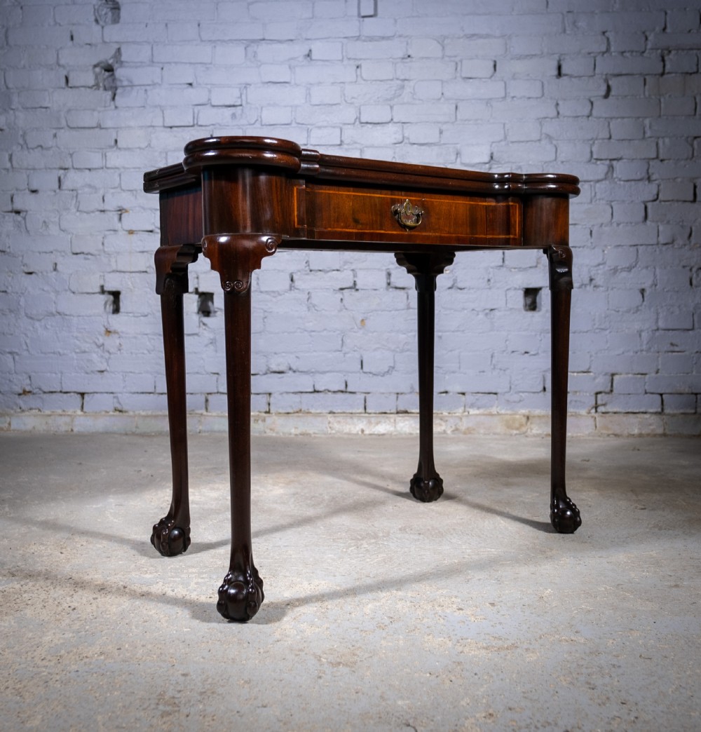 Fine George II Chippendale Period Mahogany Ball & Claw Card Table, c.1750.