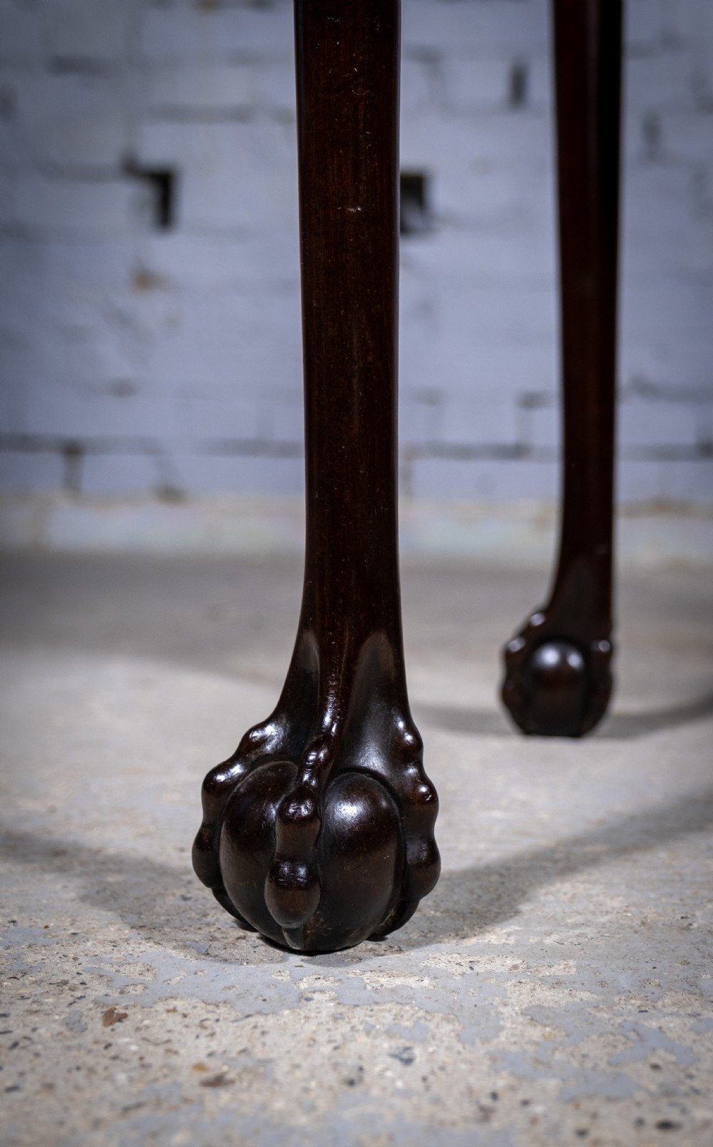 Fine George II Chippendale Period Mahogany Ball & Claw Card Table, c.1750. View VIII