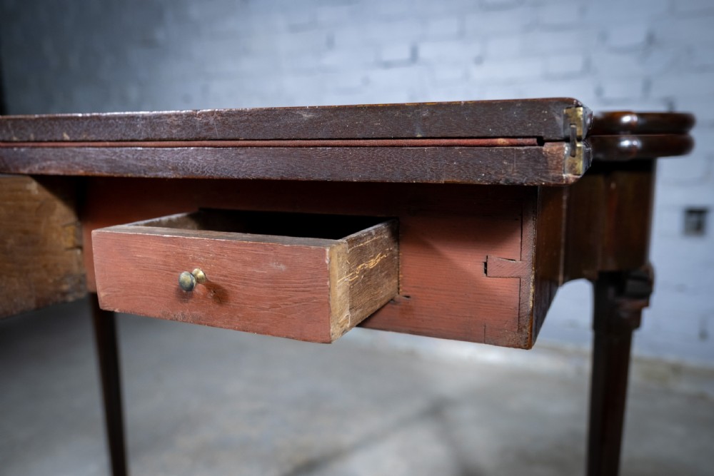 Fine George II Chippendale Period Mahogany Ball & Claw Card Table, c.1750. View X
