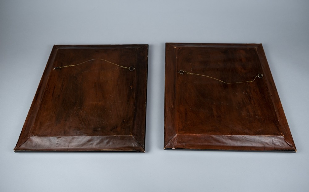 Pair 19th Century Portraits - Husband & Wife. English School. View VII
