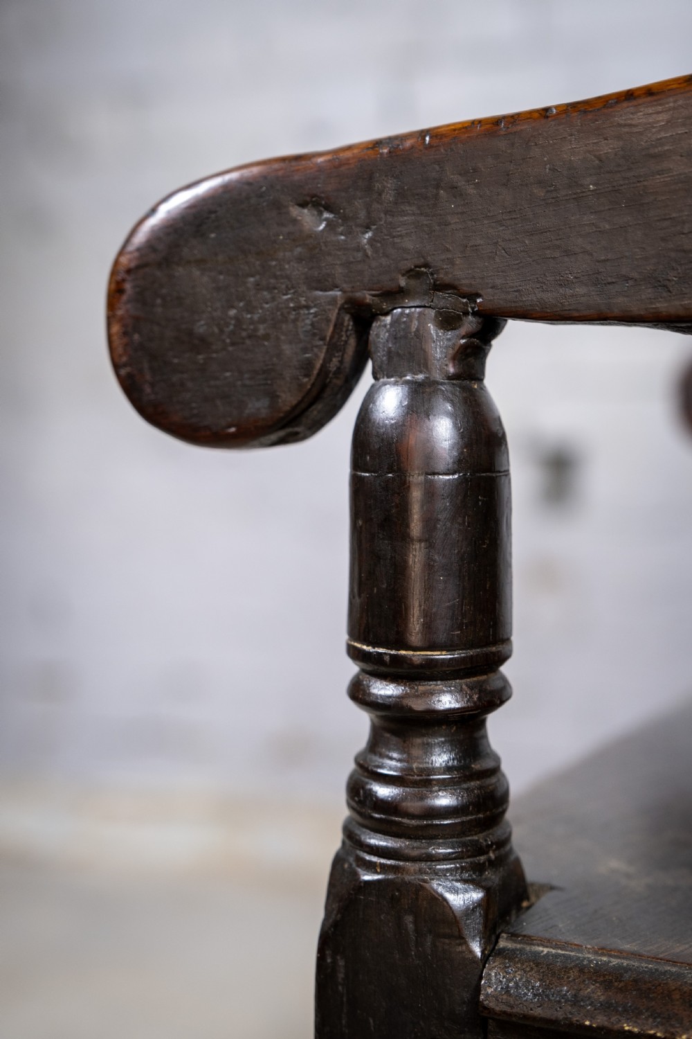 Charles I 17th Century Yorkshire Oak Wainscot Chair. View VIII