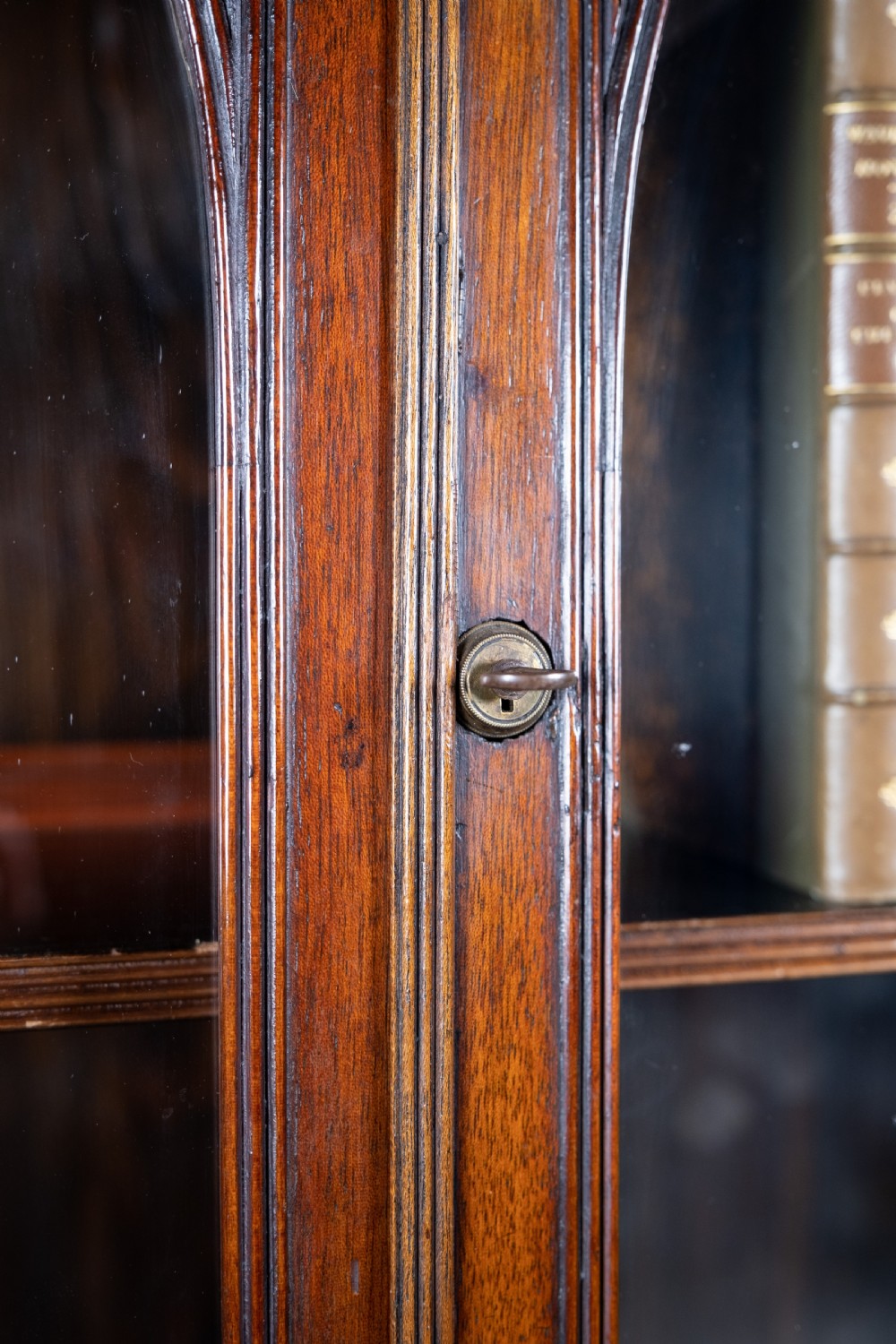 Fine George II Chippendale Period Bureau Bookcase With Bramah Lock. View III