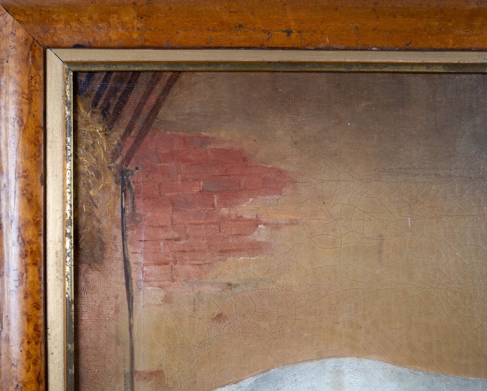 R. Cooper, 1849 - Portrait Of A White Horse In Stable, Signed & Dated. Oil On Canvas. View VI