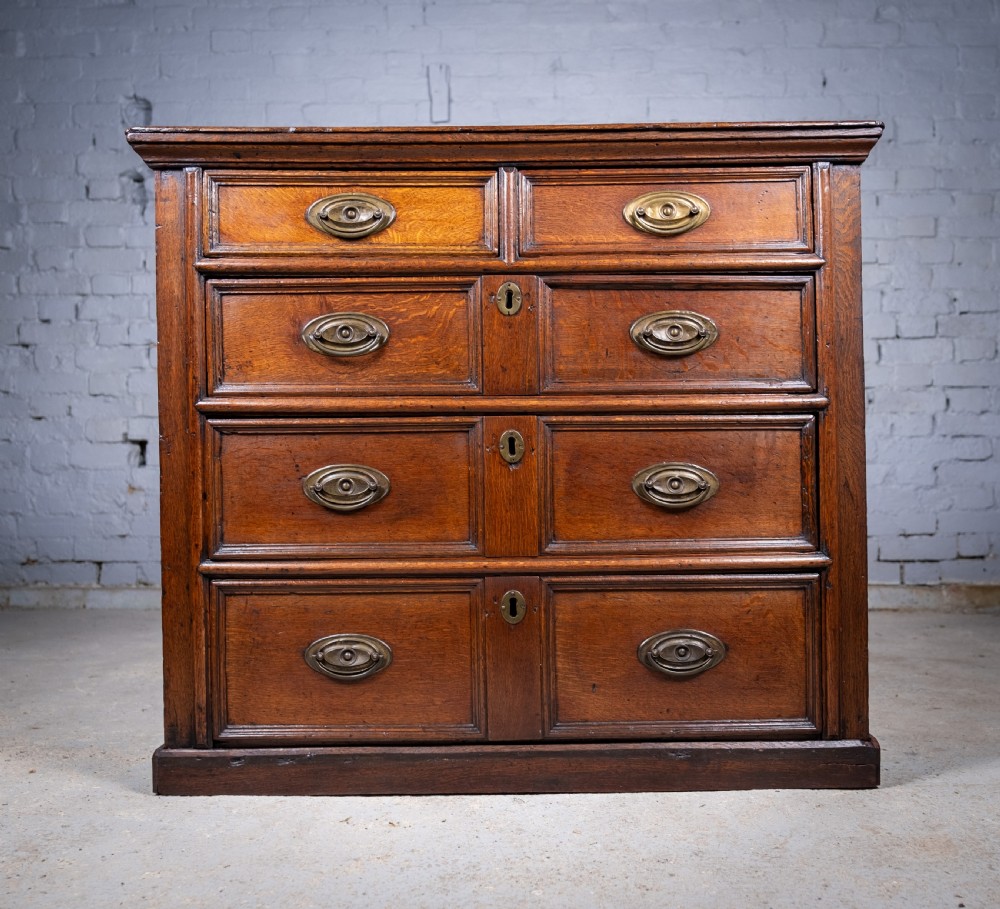 George III Country Oak Chest Of Drawers. View III