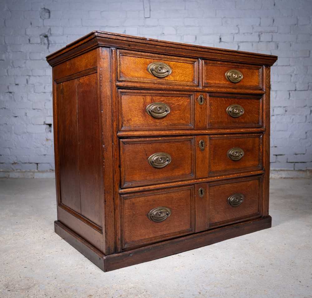 George III Country Oak Chest Of Drawers.