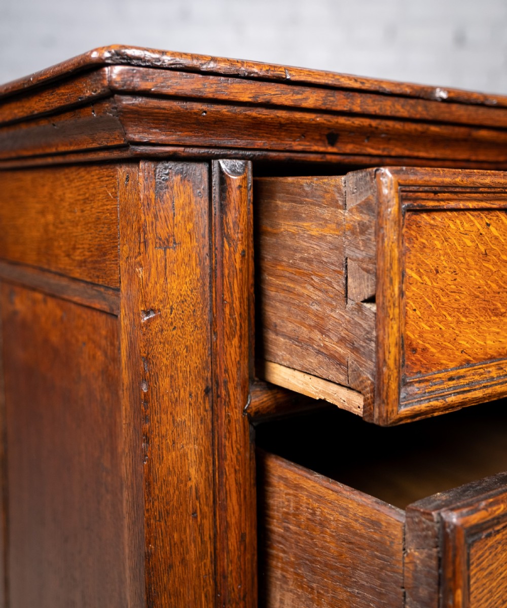 George III Country Oak Chest Of Drawers. View V