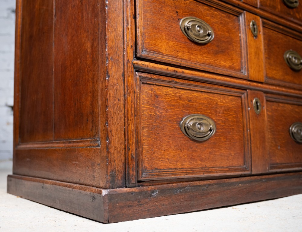 George III Country Oak Chest Of Drawers. View X