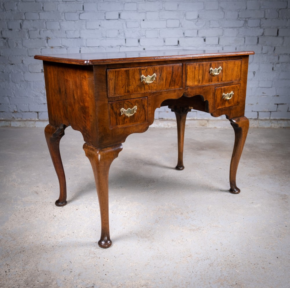 18th Century Georgian Featherbanded Walnut Lowboy