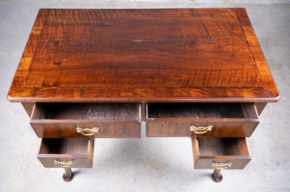 18th Century Georgian Featherbanded Walnut Lowboy View V