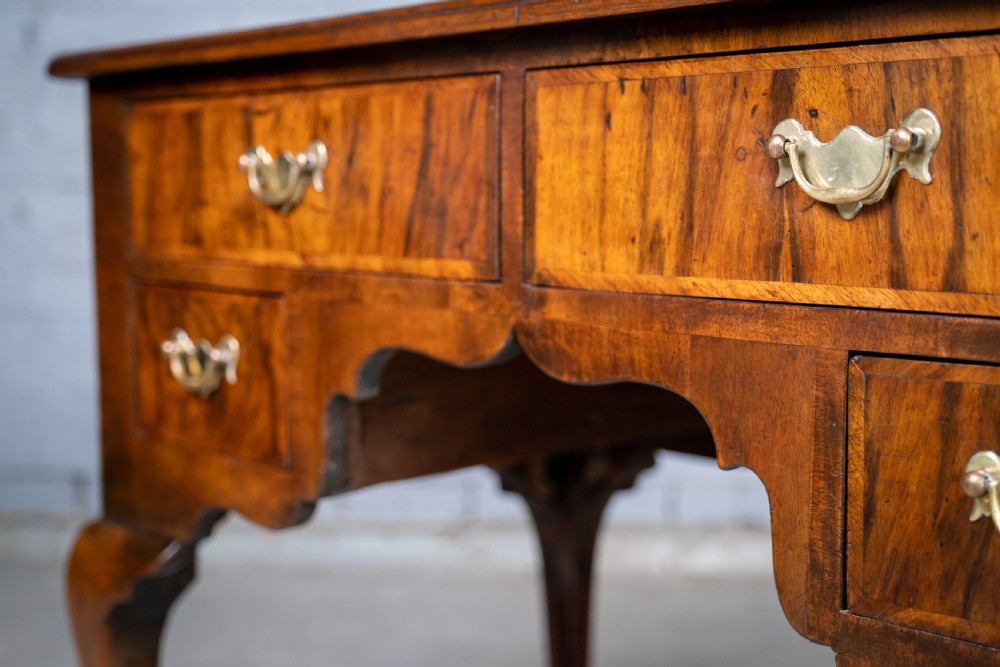 18th Century Georgian Featherbanded Walnut Lowboy View VII