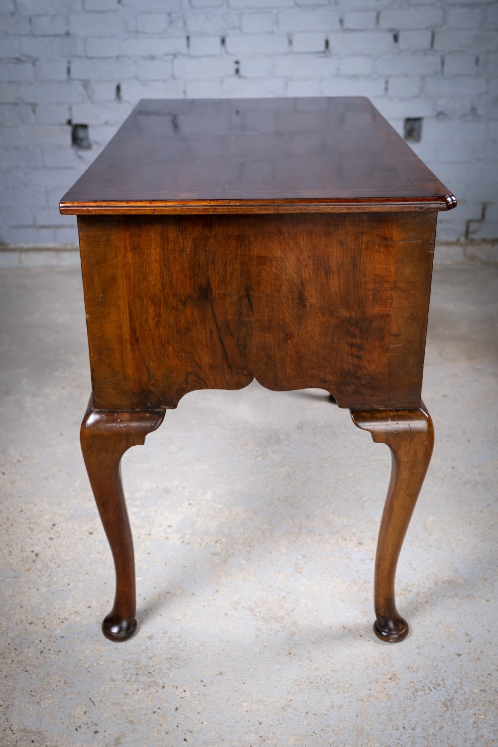 18th Century Georgian Featherbanded Walnut Lowboy View X