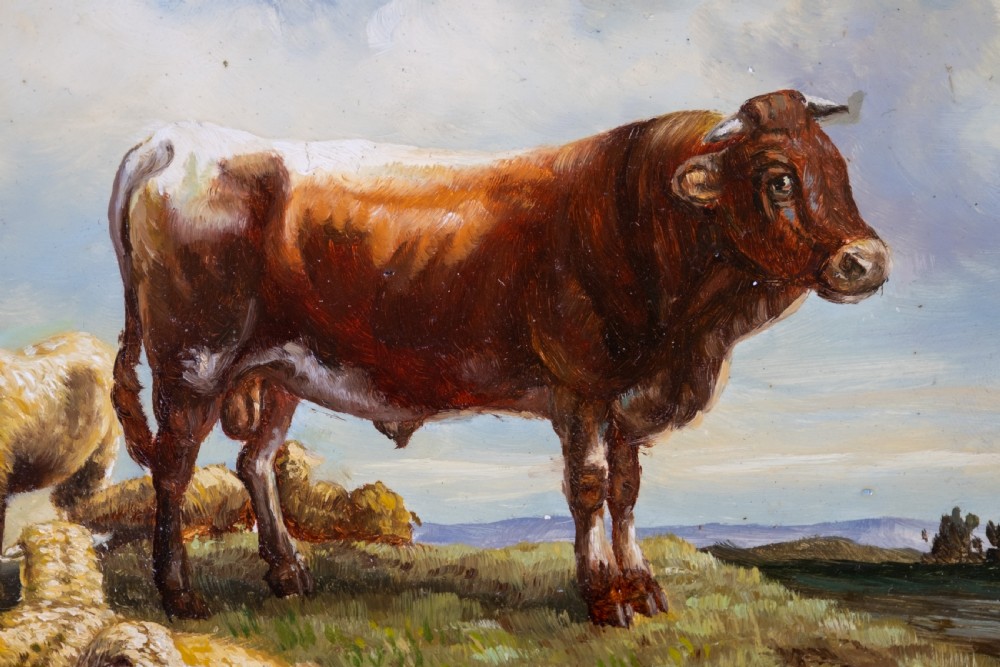 Circle Of Thomas Sidney Cooper (1803-1902) - Cow and Sheep In Landscape. View III
