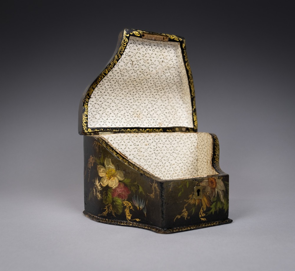 Victorian Papier Mache Painted Stationary Box, c.1870 View VII