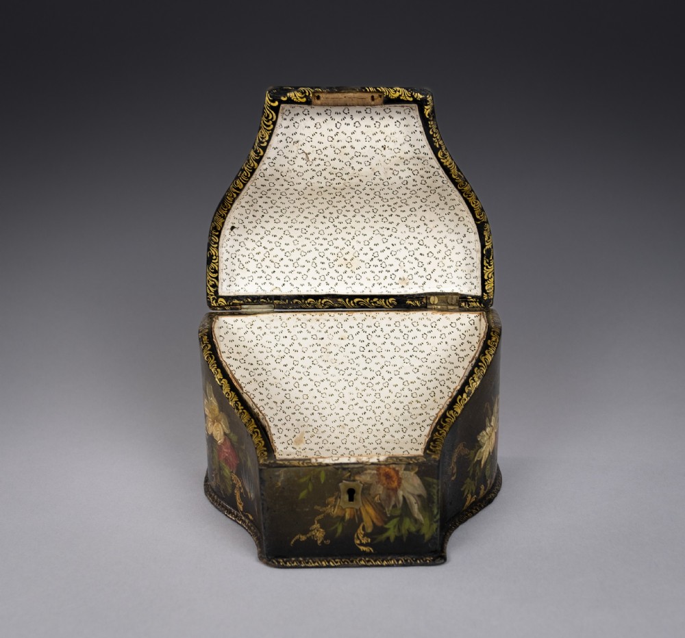 Victorian Papier Mache Painted Stationary Box, c.1870 View VIII