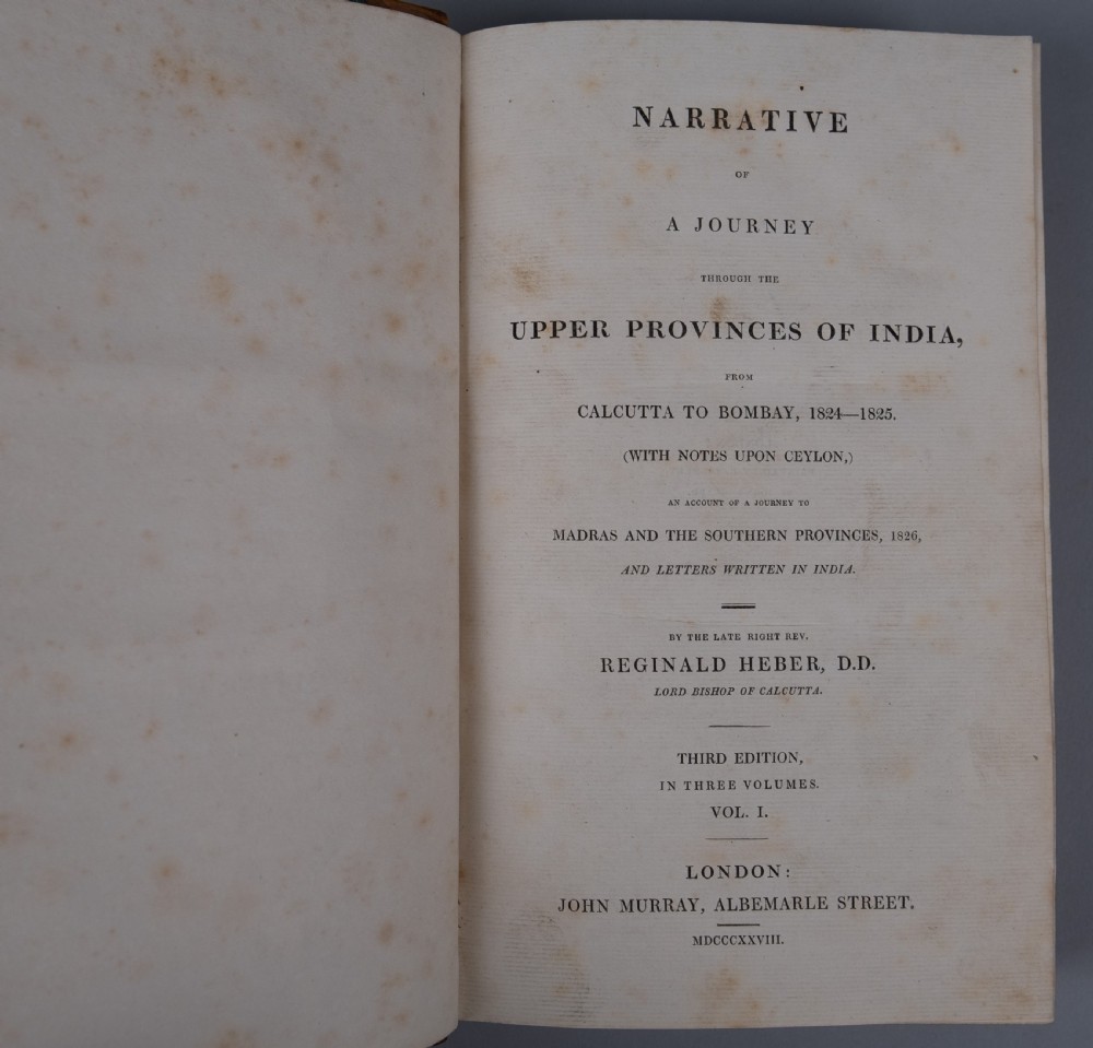 1828 Journey Through Upper Provinces Of India by Reginald Heber - 3 Book Set. View VII