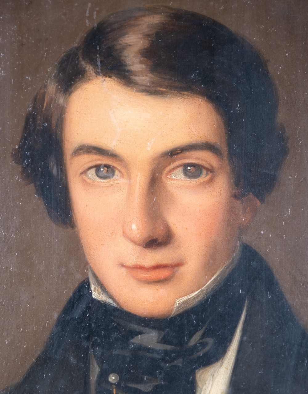 19th Century Portrait Of A Gentleman, c.1850. Oil On Panel. View III