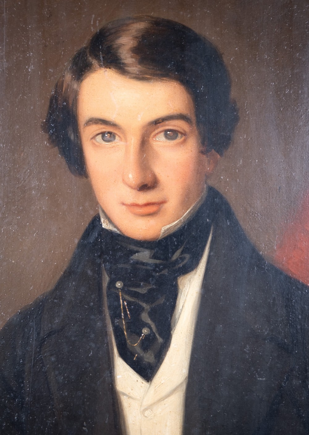 19th Century Portrait Of A Gentleman, c.1850. Oil On Panel. View IV