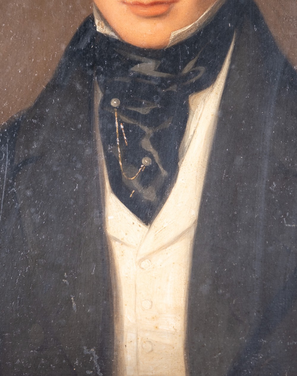 19th Century Portrait Of A Gentleman, c.1850. Oil On Panel. View V