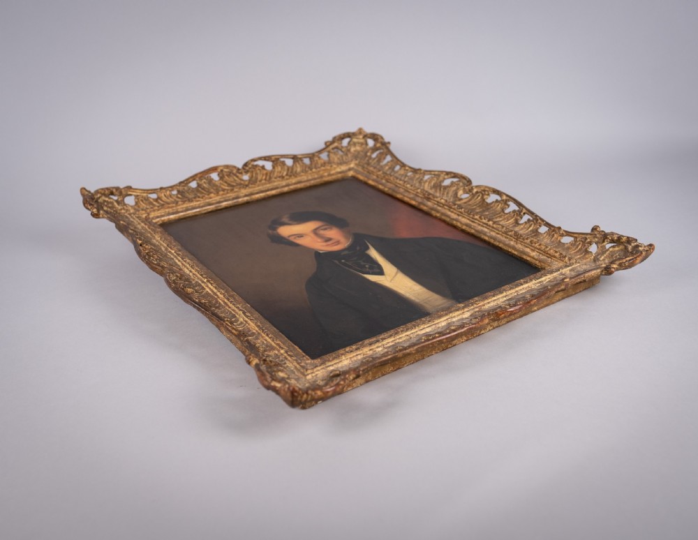 19th Century Portrait Of A Gentleman, c.1850. Oil On Panel. View VI