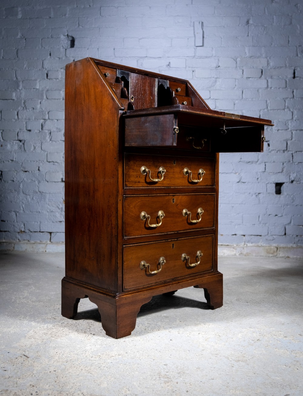 Diminutive George III Mahogany Bureau