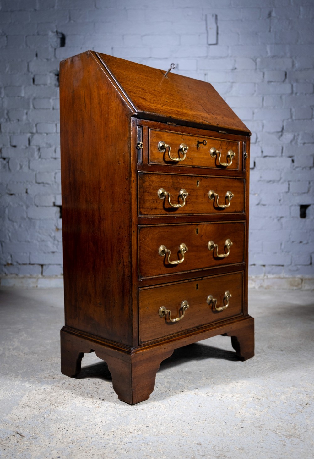 Diminutive George III Mahogany Bureau View III