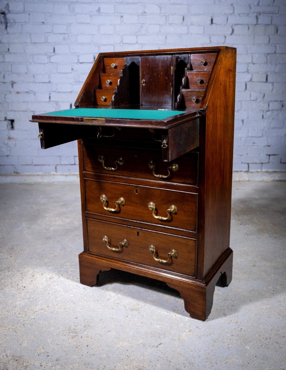 Diminutive George III Mahogany Bureau View V