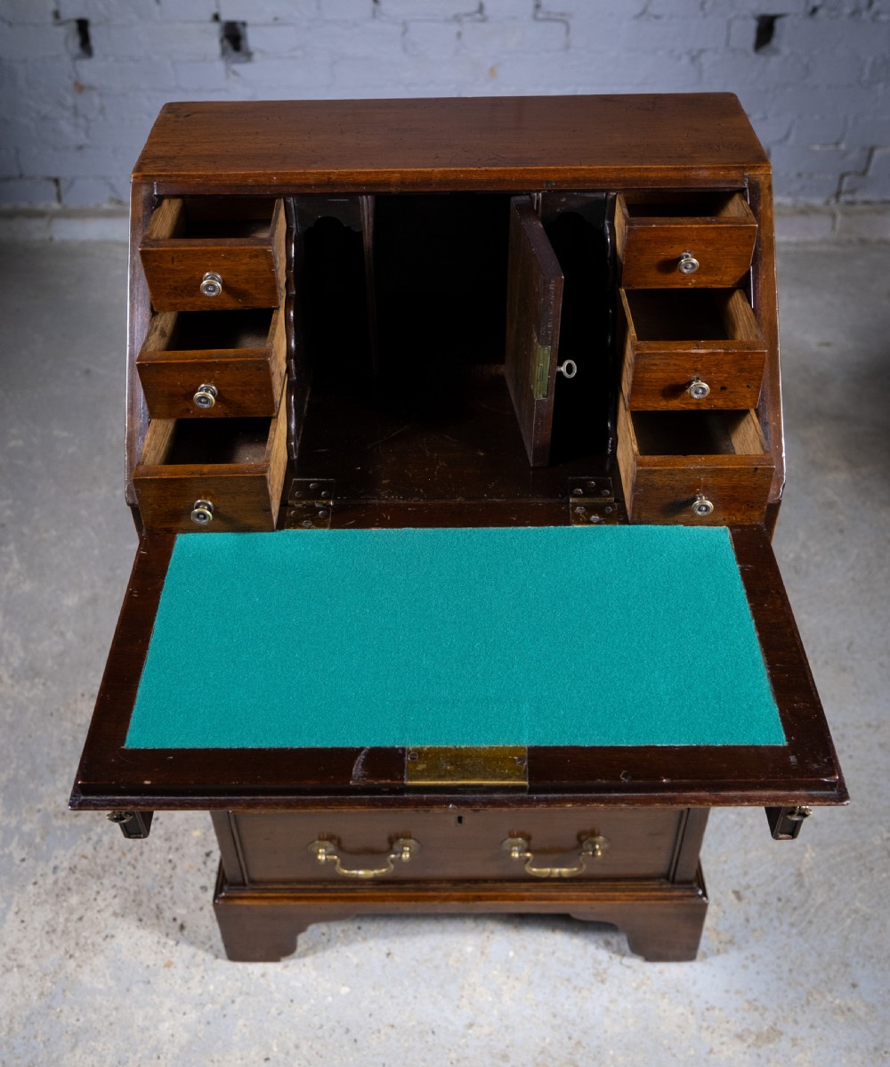 Diminutive George III Mahogany Bureau View XI
