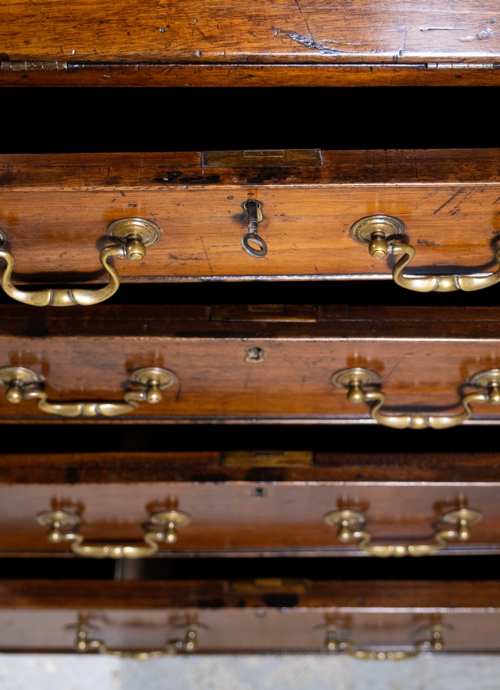 Diminutive George III Mahogany Bureau View XV