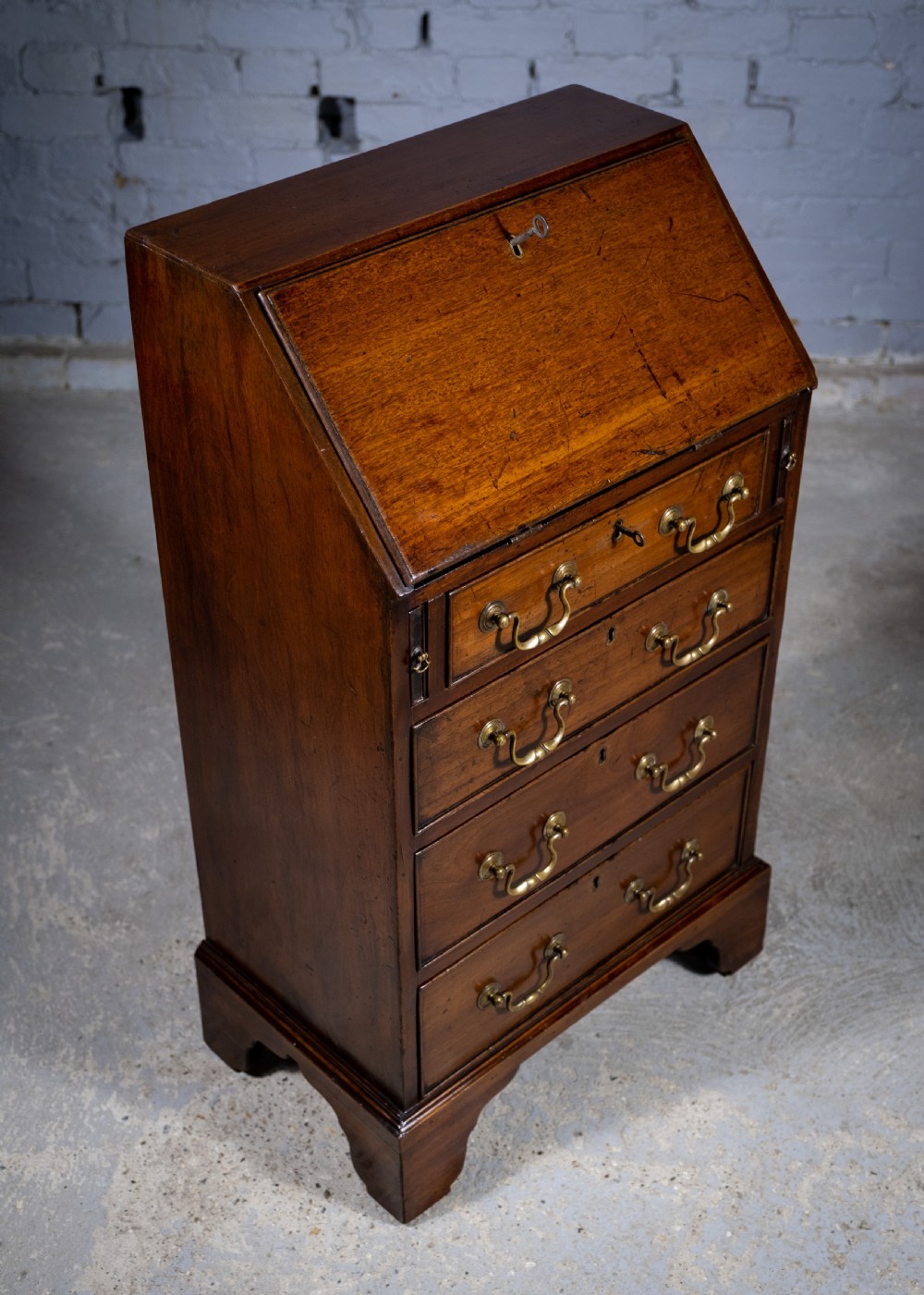 Diminutive George III Mahogany Bureau View XXIII