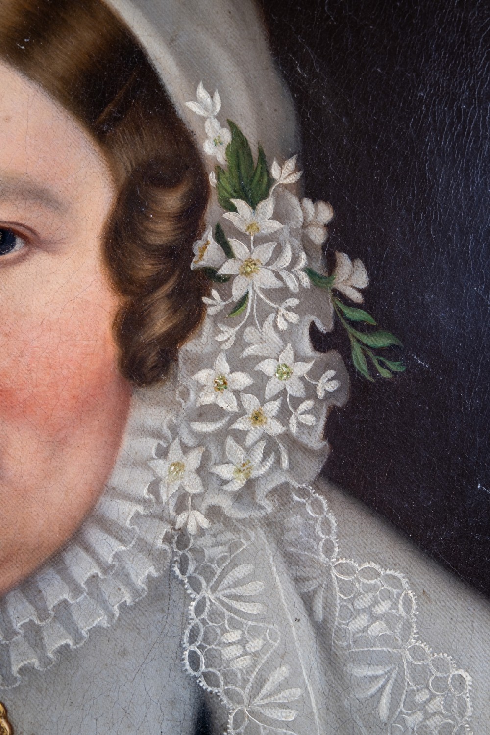 Portrait Of A Lady - Oil On Canvas. English School. View V