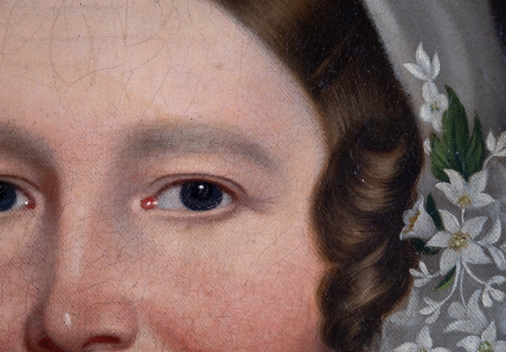 Portrait Of A Lady - Oil On Canvas. English School. View VI