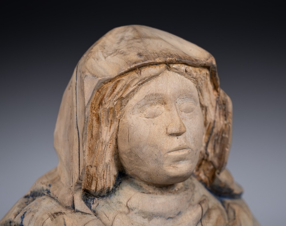 Large Bohemian Carved Lime Figure Of The Pieta View II