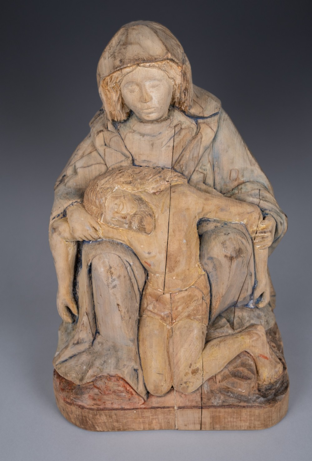 Large Bohemian Carved Lime Figure Of The Pieta View VII