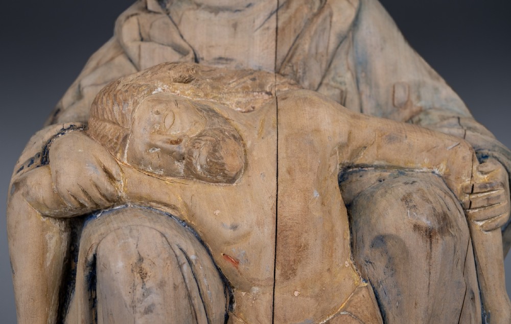 Large Bohemian Carved Lime Figure Of The Pieta View VIII