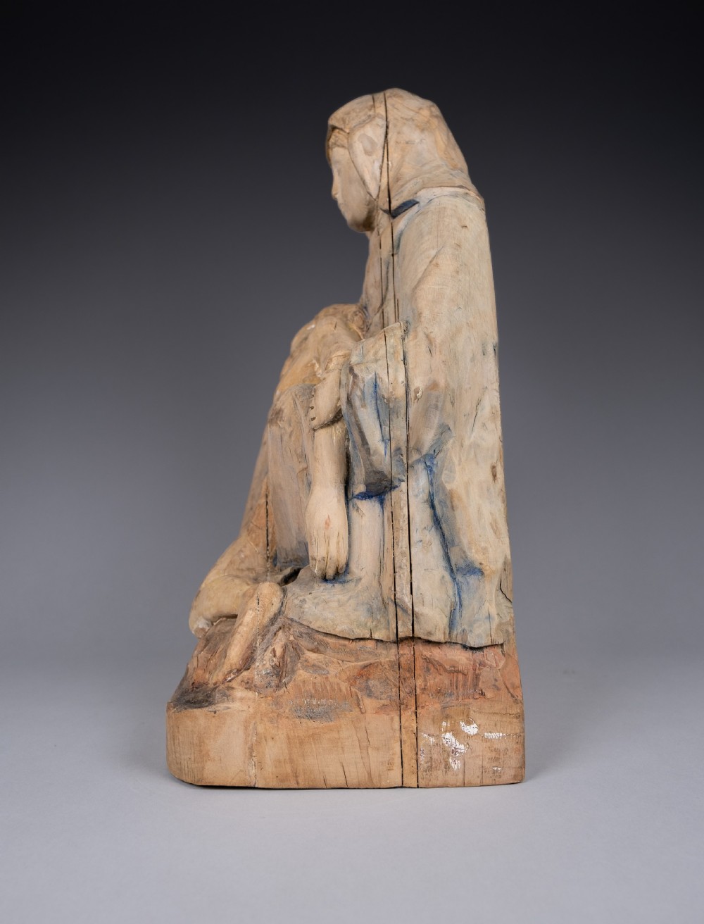 Large Bohemian Carved Lime Figure Of The Pieta View IX