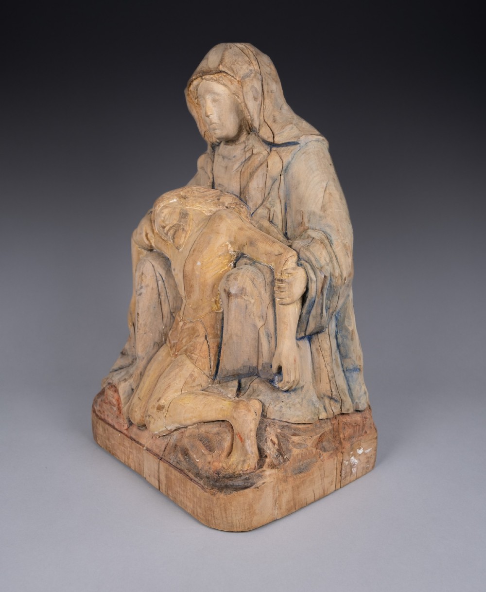 Large Bohemian Carved Lime Figure Of The Pieta View XI