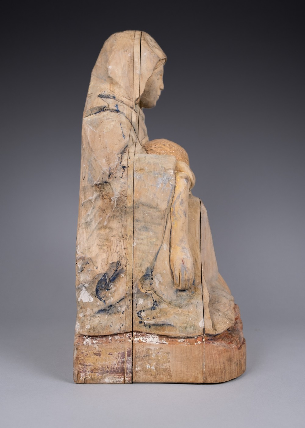 Large Bohemian Carved Lime Figure Of The Pieta View XII