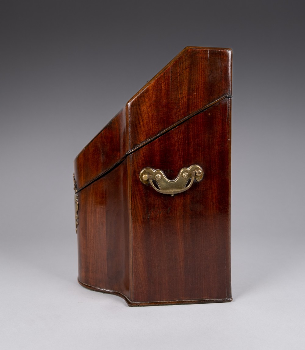 George III Mahogany Serpentine Front Knife Box View IV