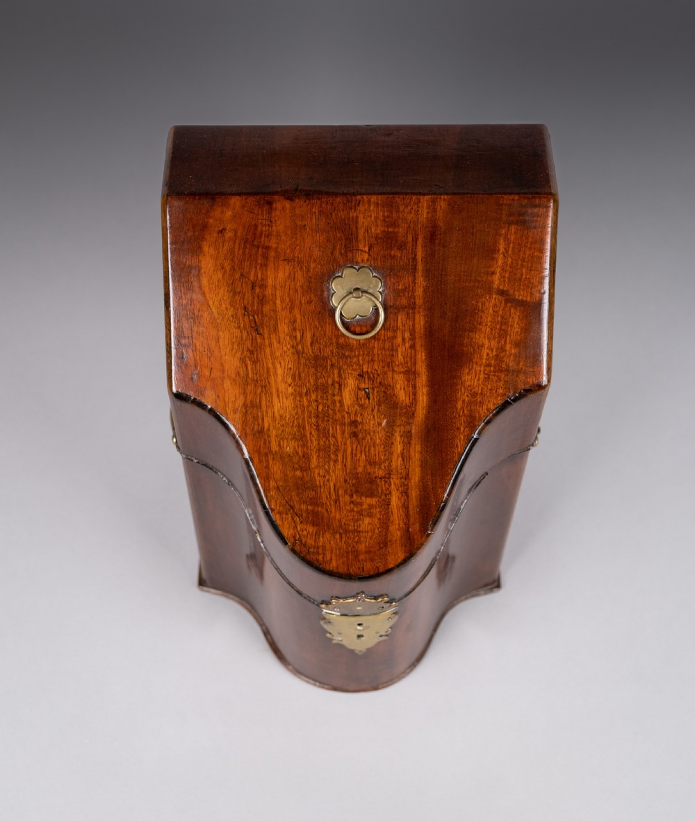 George III Mahogany Serpentine Front Knife Box View IX