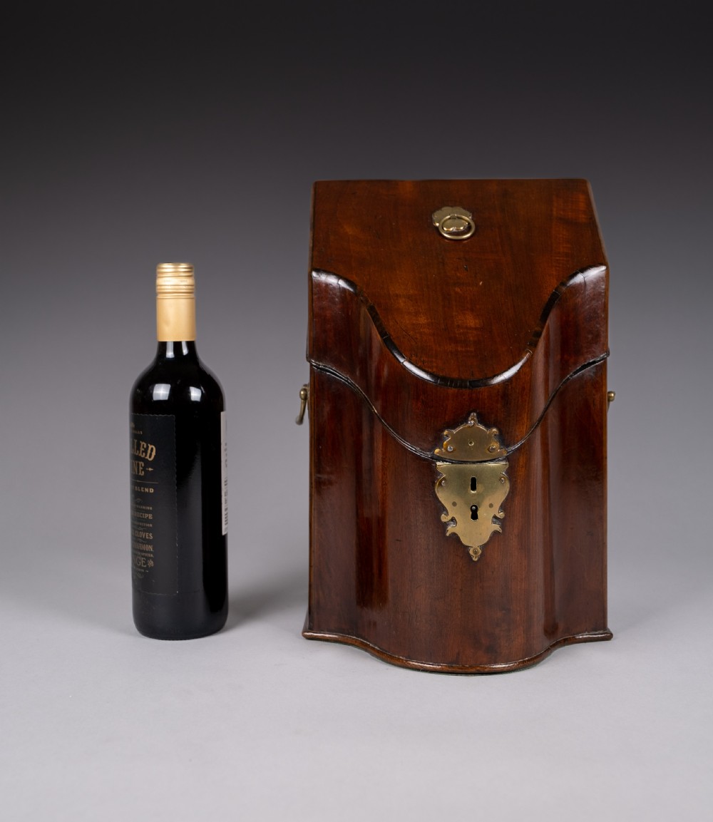 George III Mahogany Serpentine Front Knife Box View XIII