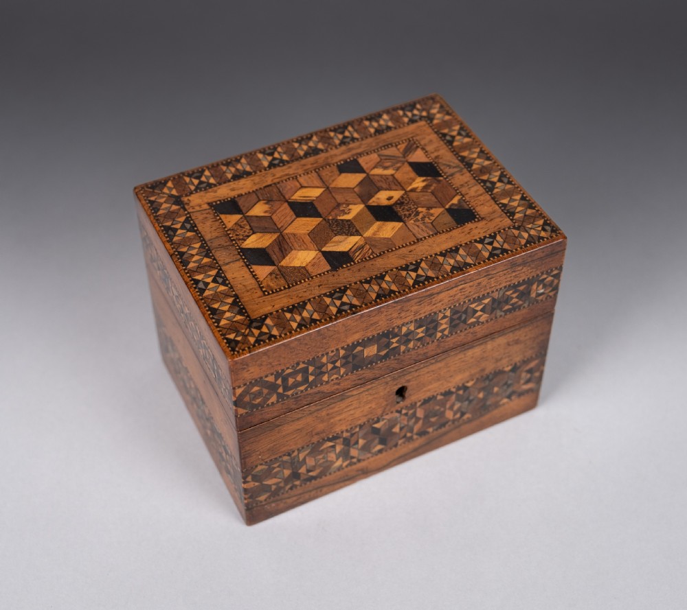 Tunbridge Ware 'Perspective Cube' Scent Bottle Box View III