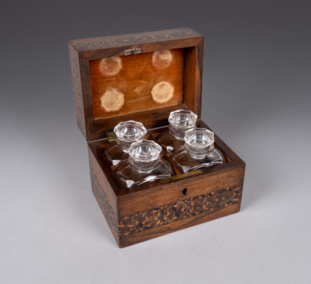 Tunbridge Ware 'Perspective Cube' Scent Bottle Box View V